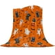 thumbnail image 2 of Mantas de mansión embrujada de murciélagos de Halloween, manta de franela suave y cálida morada, cama con fantasmas sonrientes para sofá cama, regalos de Halloween xuanjing  unisex, 2 of 2