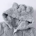 thumbnail image 3 of Eltusu Baby Boys Fleece Jumpsuits, Warm Long Sleeve Comfort Hooded Winter Rompers Gray Size 9-12 Months, 3 of 8