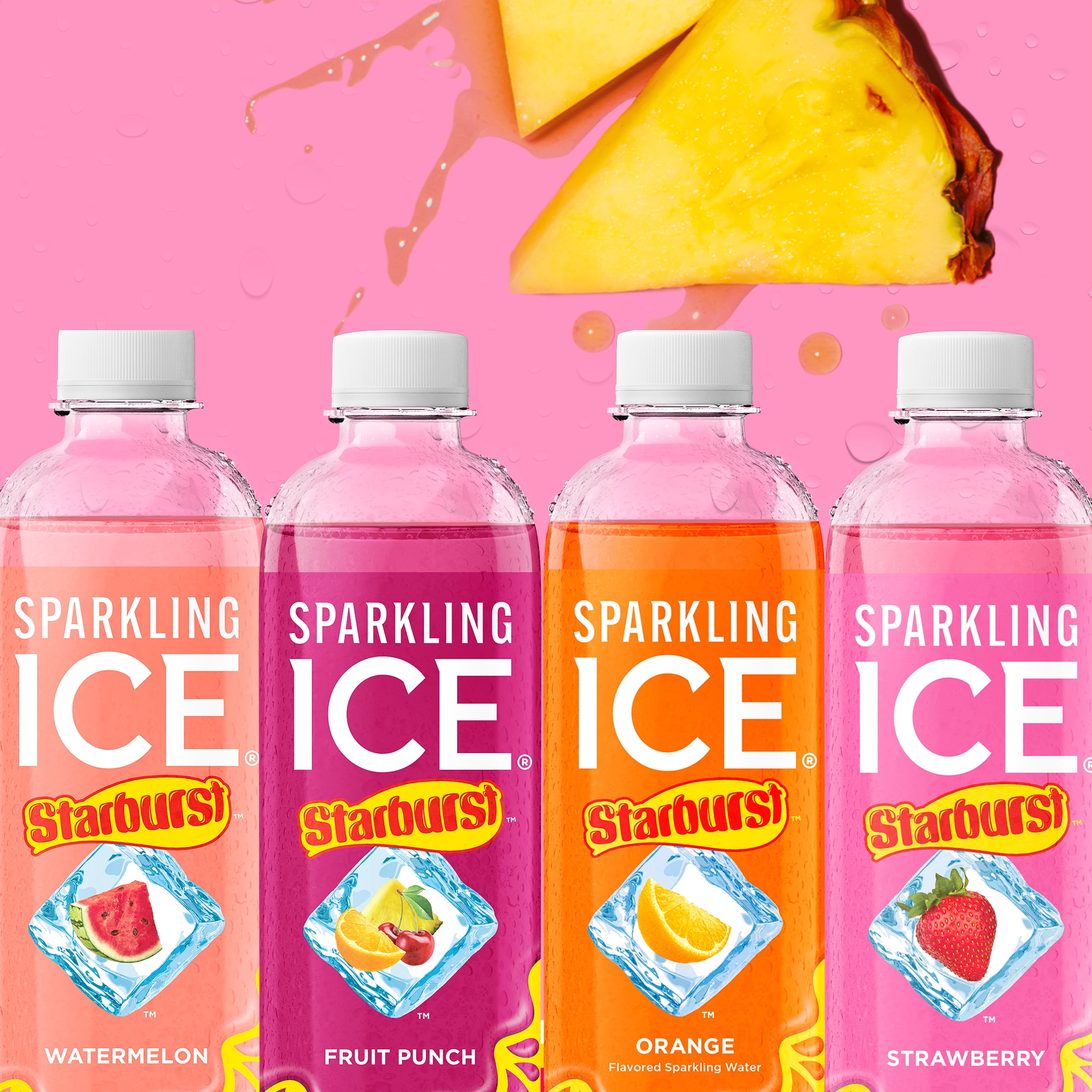 Sparkling Ice STARBURST Fruit Punch, 17 Fl Oz, 12 Count