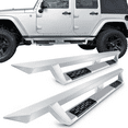 thumbnail image 2 of Ikon Motorsports Compatible with 07-18 Jeep Wrangler JK 4DR IKON V1 Style Steel Running Boards Silver, 2 of 8