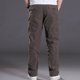 thumbnail image 5 of Pantalones largos de moda para hombre, casuales, de color sólido, con bolsillos y cremallera, cintura elástica, de poliéster., 5 of 5