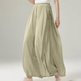 thumbnail image 2 of Besolor Split Wide Leg Pants for Women Flowy Boho High Waist Long Palazzo Pants Lounge Beach Trousers Culottes, 2 of 5