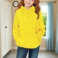thumbnail image 5 of Yourumao Fuzzy Hoodies for Girls 5-14 Years Fleece Long Sleeve Hooded Pullover Comfy Solid Color Sweatshirts with Pockets, 5 of 9