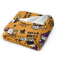 thumbnail image 4 of Halloween Hello Kitty Kawaii Flannel Blanket Cartoon Bed Blanket Office Lunch Break Air Conditioning Blanket for Adults Girls 40x50 H-3, 4 of 5