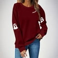 thumbnail image 2 of Halloween Sweaters For Women Cute Fall Oversized Crewneck Graphic Long Sleeve Funny Pullover Halloween Sweatshirt With Cat Prints Soft Polyester Perfect For Fall Festivities Women Sweaters, 2 of 4