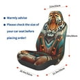 thumbnail image 3 of Honeii Pond Meditating Tiger Print Car Seat Cover,Car Interior Covers,Universal Fit Seat Protector, Compatible with Most Cars, SUVs, Trucks, and Vans, 3 of 5