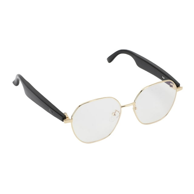 Gafas De Traducción De Idiomas, BLE 6.0 Nota De Voz En Tiempo Real Gafas Inteligentes TR De Metal Música Y Llamadas De Alta Precisión Con Lente Anti Luz Azul Para