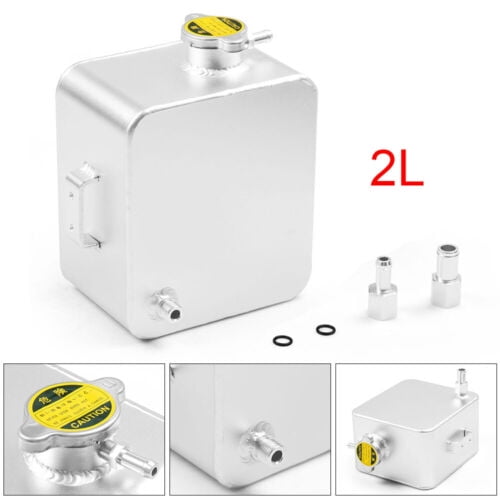 Universal 2L Aluminium Alloy Water Coolant Header Overflow Expansion Tank Can