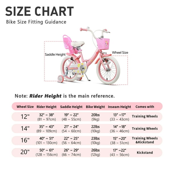 Glerc Maggie 16 Girls Bike, Ages 4-7, Pink - Walmart Business Supplies