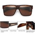 thumbnail image 2 of JIM HALO Retro Polarized Sunglasses Men Women Flat Top Square Driving Glasses(Tortoise Frame / Polarized Brown Lens ), 2 of 7