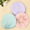 thumbnail image 4 of Shower Caps Double Layer Multifunctional Shower Hat Gold Printing Polyester Cotton Hair Waterproof, 4 of 8
