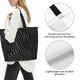 thumbnail image 3 of Disketp Abstract Black And White Waves Bolsa Tote Estampada para Mujer, Bolso de Hombro y de Mano para Compras y Viajes, 3 of 8