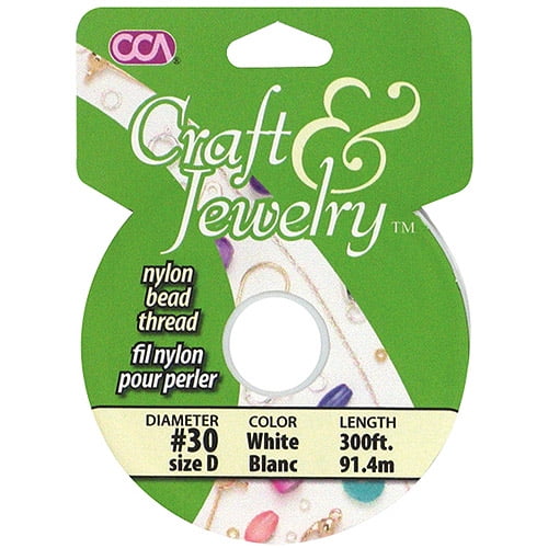 Cousin 300ft White Nylon Bead Thread #30