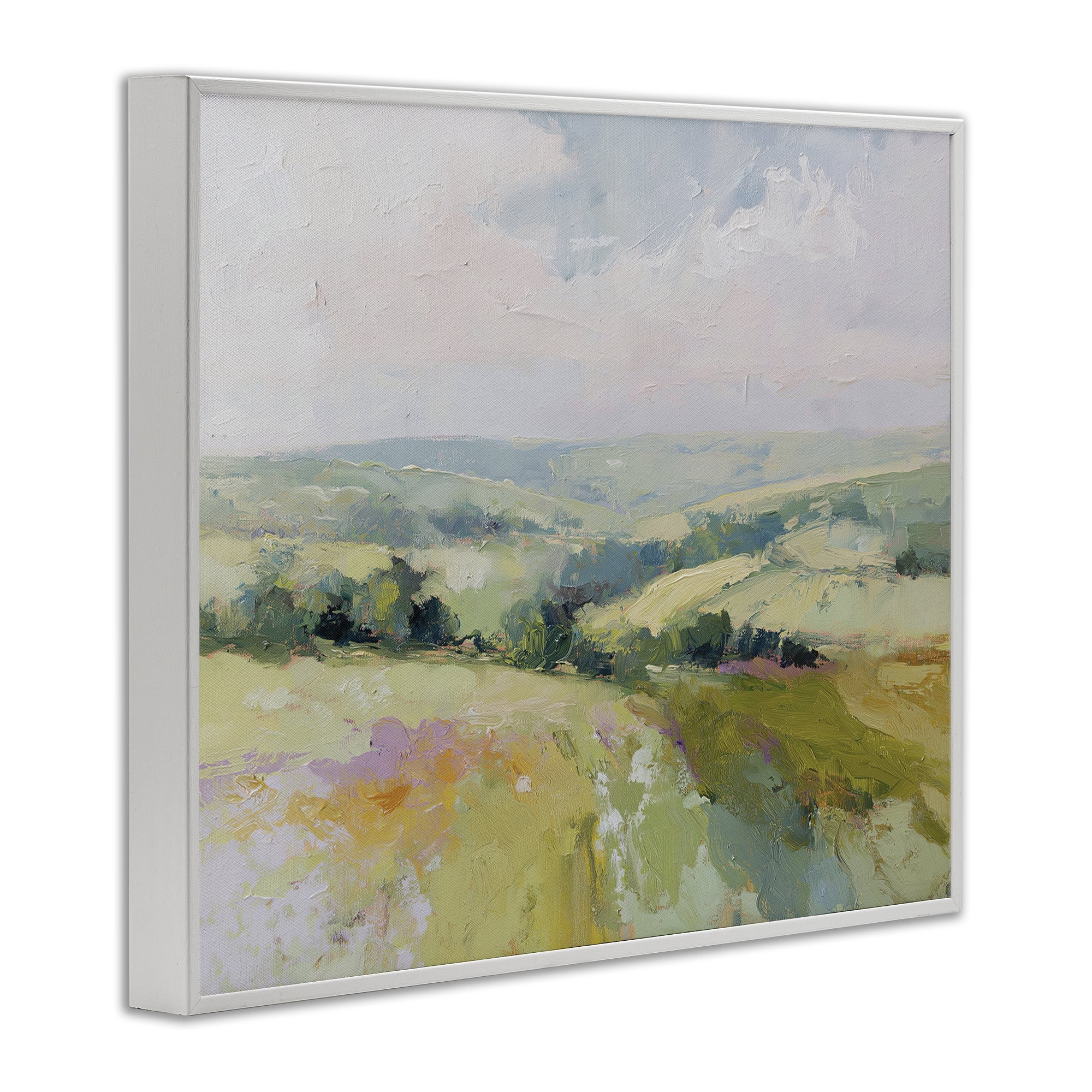 Stupell Industries Endless Green Hills White Framed Giclee Art, design by Svetlana Aleynikova