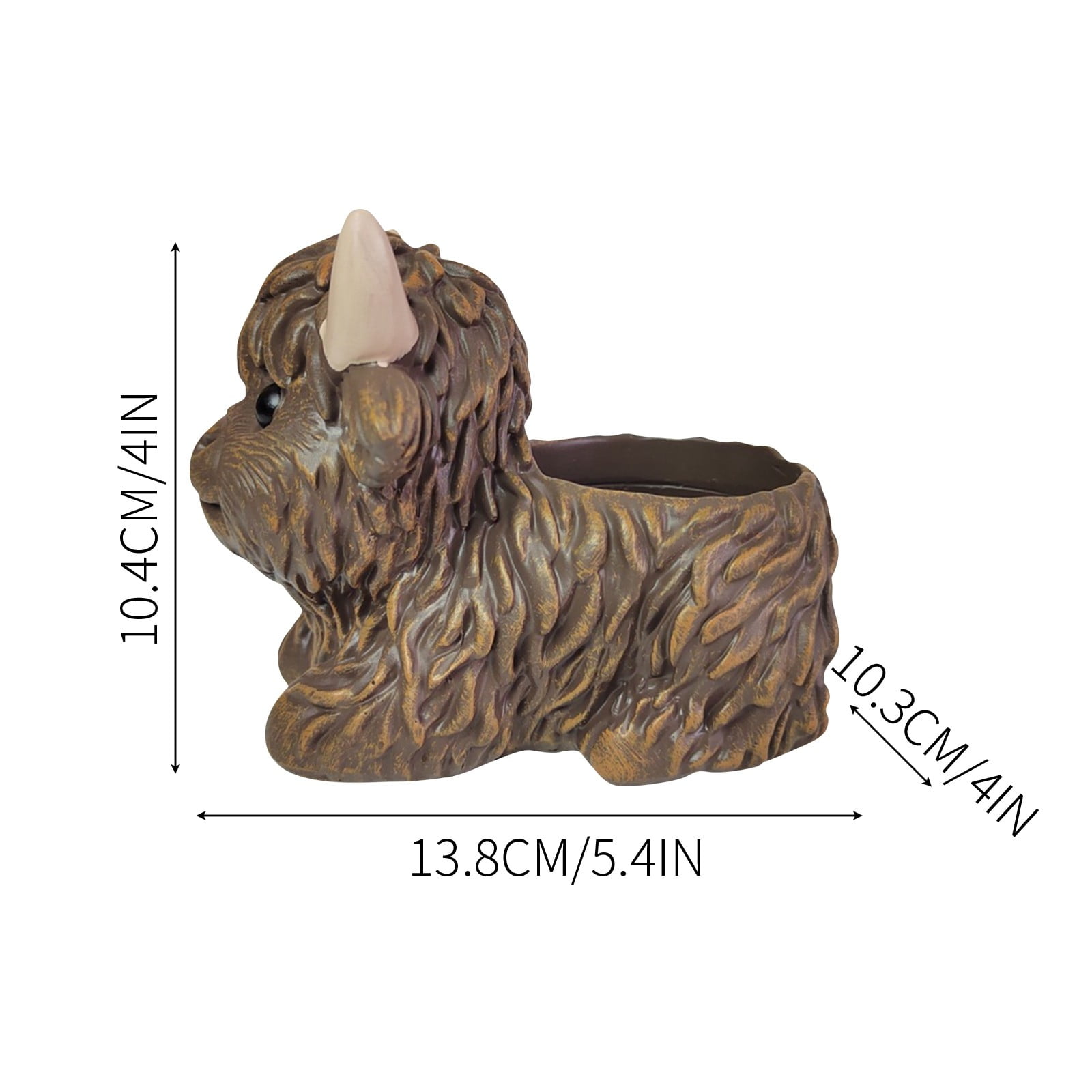Cute Simulation Cattle Flower Pot Ornaments Planter,Gardening Micro Garden Decoration,Cattle Style Plant Pot,Fun Decorative Garden Pot for Living Room Bedroom Patio