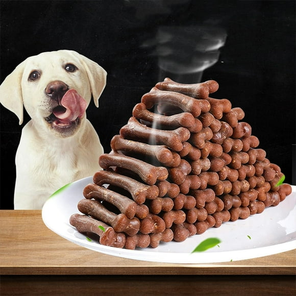 HSHDLDF Gâteries pour Animaux Bâtonnets de Nettoyage des Dents de Chien Collations pour Chiens Saveur Bœuf et Poulet Jouets à Mâcher pour Chiens Deux Sacs