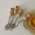 thumbnail image 1 of YAOMOBB Tableware Eco friendly Wooden Dessert Spoon Lovely Cartoon Style Tableware, 1 of 6