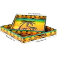 thumbnail image 2 of Nagina International Yellow Sunset Palm Tree Printed Stylish Kitchen Trays | Serving Kitchen Platters | Carry Snacks & Breakfast Food | Authentic Minimal Finish, 2 of 6
