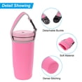thumbnail image 3 of Uxcell 30oz Tumbler Carrier Holders with Shoulder Strap Set, 2 Pack Water Bottle Sleeve Protector, Black,Pink, 3 of 7