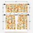 thumbnail image 5 of Watercolor Floral Kitchen Curtains Yellow Window Curtains Valance and Tier Set 36 Inch, Farmhouse Flowers Rod Pocket Short Tier Curtain, Rustic Small Cafe Curtains for Kitchen Deco, 5 of 5