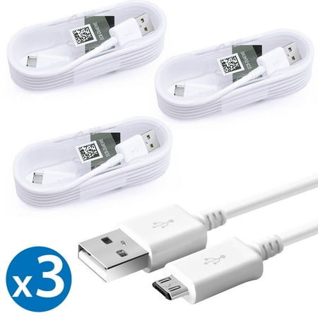 3 Pack Original Samsung Universal Micro USB Fast Charging Sync Data Cable For HTC One OnePlus 2 LG G3 Samsung Nokia Lumia Motorola Droid Sony Xperia Z3v Samsung Galaxy S6 Edge S7 Edge Note
