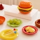 thumbnail image 4 of Juego De Platos Para Hamburguesa, 6 Platos Apilables De Plástico ABS, Novedosos Cuencos En Forma De Hamburguesa Para Aperitivos, Ensaladas, Postres, Vajilla Divertida Para, 4 of 7