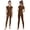Brown, variant on Girls Full Body Jumpsuit One Piece Romper Leotard Ballet Dance Unitard Gymnastics Activewear Grey 16