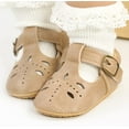 thumbnail image 2 of Baby Girls Mary Jane Flats with Bownot Non Slip Soft Sole PU Leather Newborn Infant Toddler First Walker Cirb Party Christmas Dress Shoes, 2 of 6