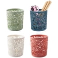 thumbnail image 1 of Organizador de escritorio para lápices y bolígrafos, elegantes soportes para bolígrafos de polipropileno, paquete de 4, color rojo rosa, verde claro, blanco y azul neblina, 1 of 6