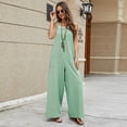 thumbnail image 5 of Mono informal para mujer, pantalones sueltos sin mangas, mono con bolsillos Adepaton BST3000491-1, 5 of 5