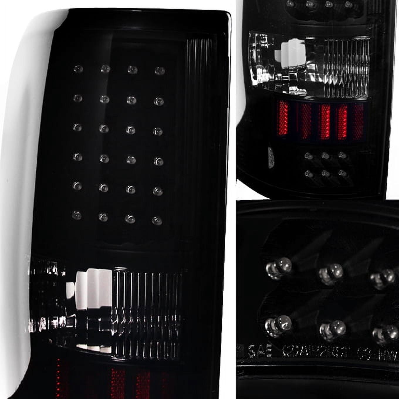 AKKON - For 04-08 Ford F150 F-150 Pickup Truck Styleside Model Black Smoked LED Tail Lights Brake Lamps Pair