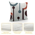 thumbnail image 4 of GOSMITH  Throw Pillow Covers Modern Abstract Wine Red Black White Strip Dot Decorative Pillow Cases Home Decor Square Pillowcases, 4 of 5
