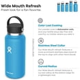 thumbnail image 3 of Hydro Flask Water Bottle 32oz. Wide Mouth Stainless Steel & Vacuum Insulated, with Flex Cap, Black, 3 of 3
