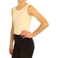 thumbnail image 2 of Elevenparis Womens Cropped Tank Top, Off-White, Large, 2 of 5