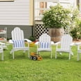 thumbnail image 3 of Dycanpo 15.6'' Kids Adirondack Chair, Toddler Outdoor Patio Chair for Backyard, HDPS - White, 3 of 8