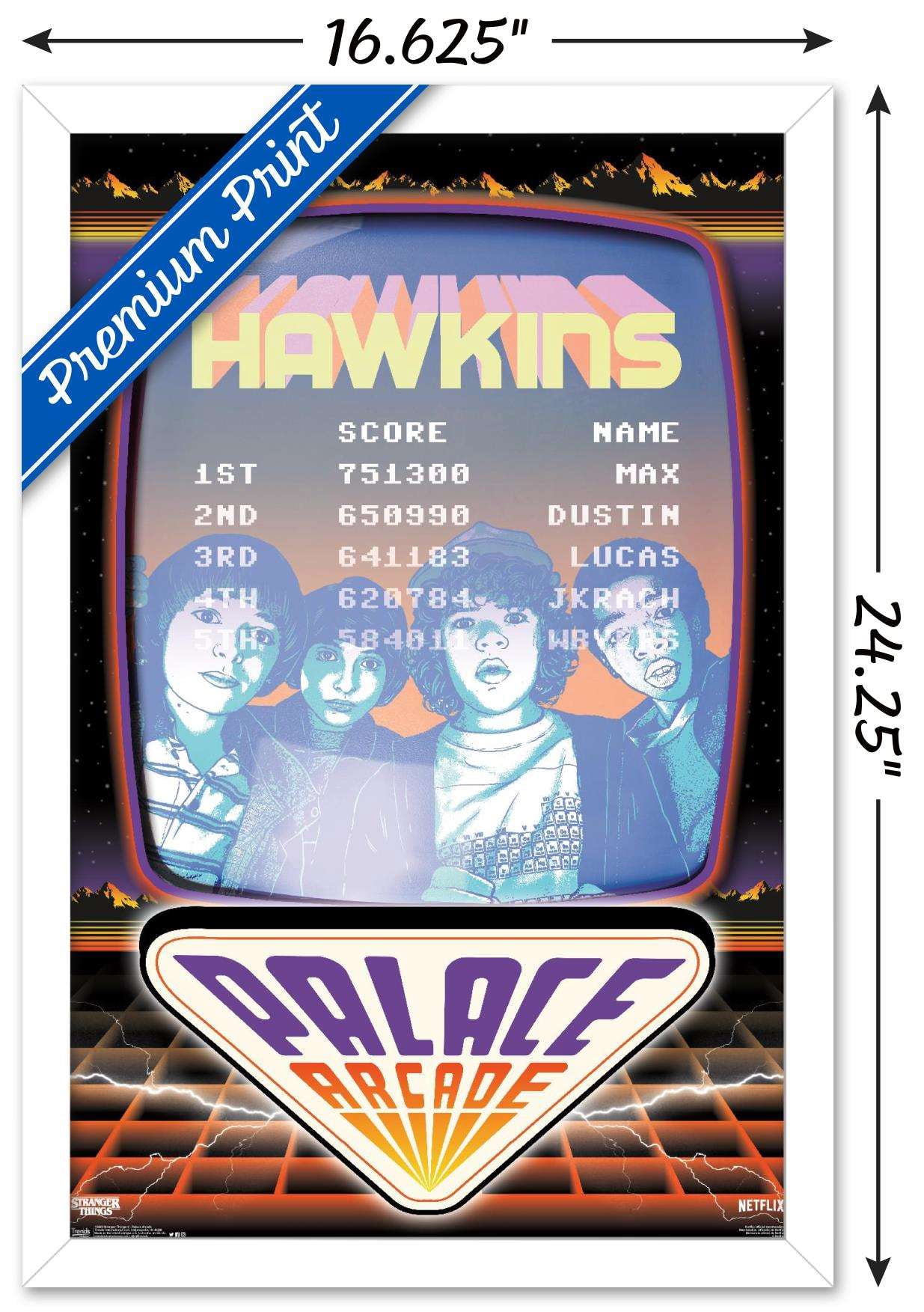 Netflix Stranger Things: Season 2 - Palace Arcade Wall Poster, 14.725" x 22.375", Framed