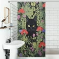 thumbnail image 4 of The Cat Is Hiding Shower Curtain Modern Home Bathroom Bathtub Decor Waterproof Fabric with 12PCS Hooks, 4 of 8