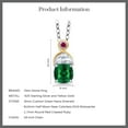 thumbnail image 4 of Gem Stone King 925 Silver and 10K Yellow Gold Pendant with Chain Nano Emerald Moissanite (1.33 Cttw), 4 of 4