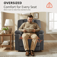 thumbnail image 3 of MCombo Zero Gravity Power Recliner Chair with Heating and Vibration Massage for Big and Tall, Grey, 3 of 9