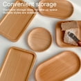 thumbnail image 5 of 2Pcs Wood Dinner Plates, Irregular Oval Solid Wood Plates,Easy Cleaning & Lightweight for Dishes Snack, Dessert, Cheese Board, Fruit, Unbreakable Classic Charger Plates - style:style4, 5 of 5
