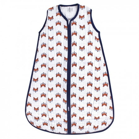 Yoga Sprout Baby Boy Sleeveless Muslin Cotton Sleeping Bag, Sack, Blanket, Clever Fox, 6-12 Months
