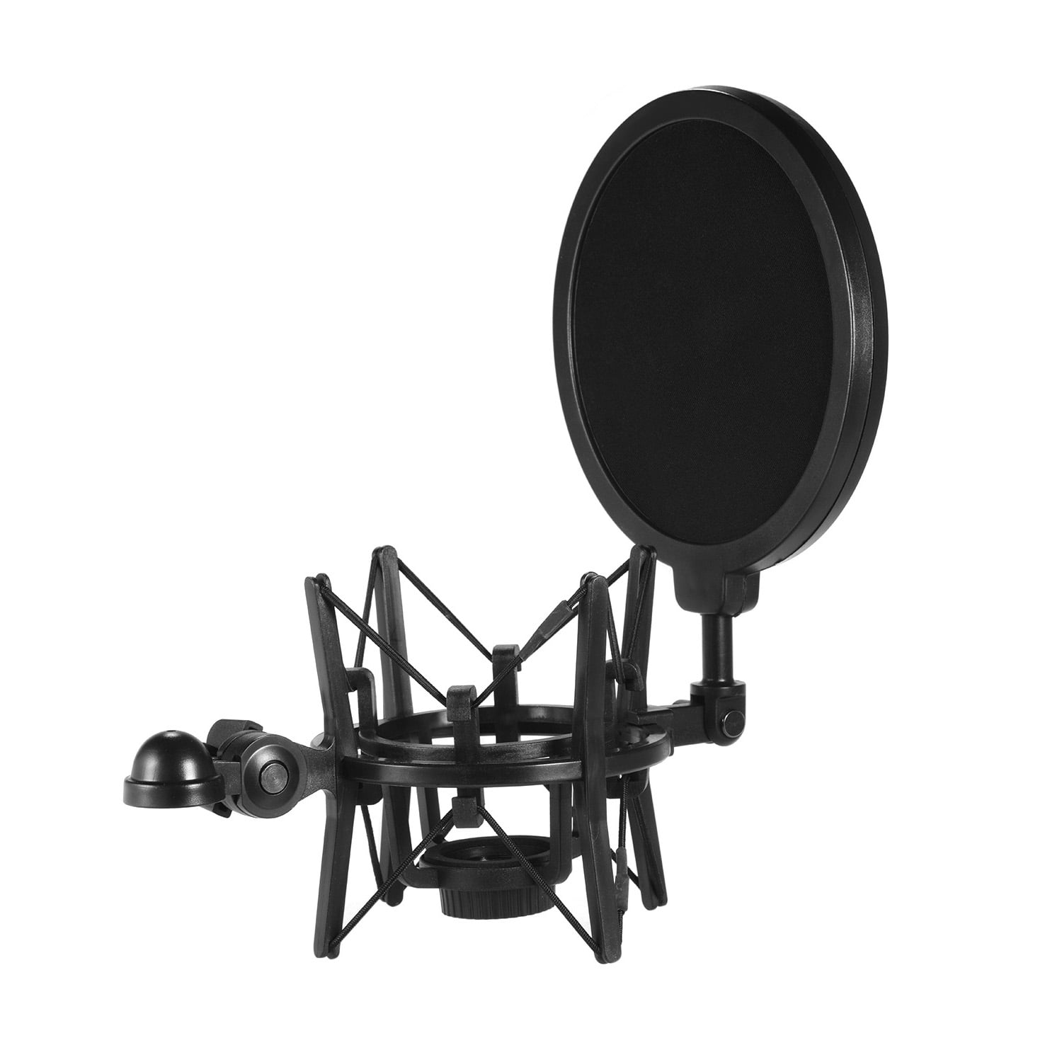 microphone holder Mic Univerdal Plastic Condenser Microphone Mic Shock Mount Holder Bracket Anti-vibration with Pop Filter for On-line Broadcasting Studio Music Recording
