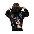thumbnail image 2 of Christmas Women Hoodie, Long Sleeve Hooded Elk Print Sweatshirt Street Casual Tops Outwear, 2 of 5