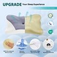 thumbnail image 6 of JIOABL Queen Size Ergonomic Contour Memory Foam Pillow Set of 2, Cervical Neck Pillow with Cooling Case for Neck Pain Relief, Dark Gray, 6 of 8