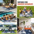 thumbnail image 4 of Navy Blue Turtle Coastal Outdoor Rug for Patio/Deck/Porch, Non-Slip Large Area Rug 3 x 5 Ft, Nautical Summer Beach Coral Jellyfish Indoor Outdoor Rugs Washable Area Rugs, Camping Rug Carpet Runner, 4 of 8