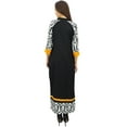 thumbnail image 5 of Bimba Women Rayon Custom Long Black Kurta Designer Straight Kurti- 4, 5 of 6