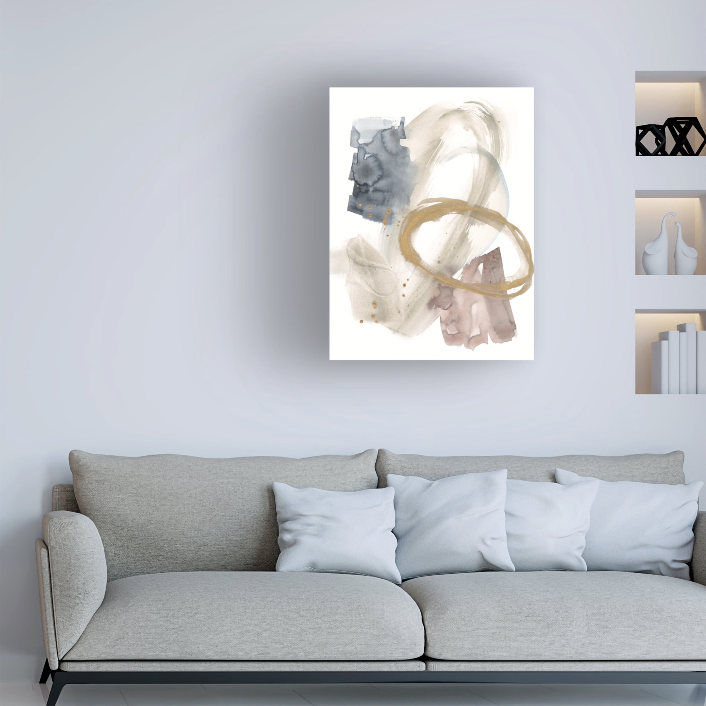 Jennifer Goldberger 'Golden Ring II' Canvas Art