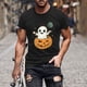 thumbnail image 1 of Blusas y camisas de manga corta y cuello redondo para hombre. Blusas/camisetas de manga corta con cuello redondo y estampado de Halloween para hombre. Blusa para hombre., 1 of 5