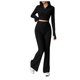thumbnail image 1 of Conjunto de jersey de cuello alto y pantalones anchos de cintura alta para otoño-invierno - Poliéster/spandex - Tallas S-XXL, 1 of 7