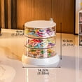 thumbnail image 2 of Layer Rotating Jewelry for Bracelet Necklace and Hair Accessory Storage - Transparent -Layer Organizer for Girl's Dressing Table, 2 of 3